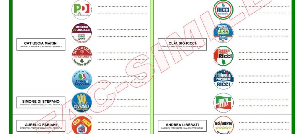 La Scheda Per Votare Alle Elezioni Regionali Dell'Umbria « IlTamTam.it ...