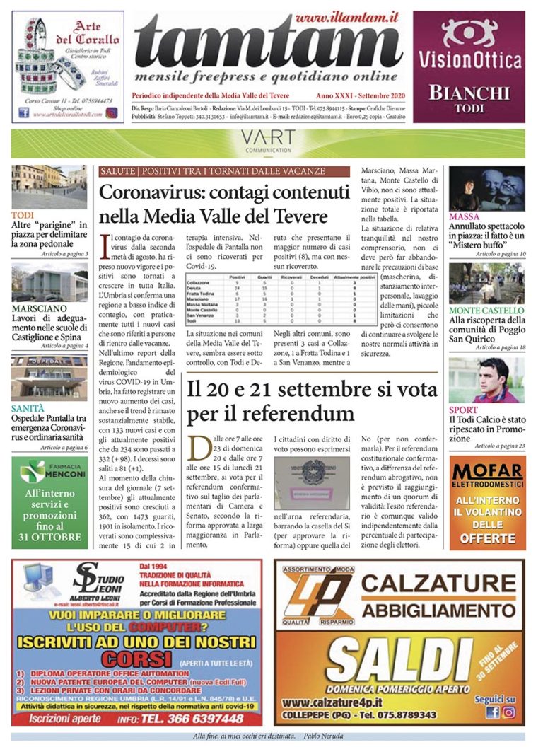 Tam Tam Todi Ultime Notizie.Home Iltamtam It Il Giornale Online Dell Umbria