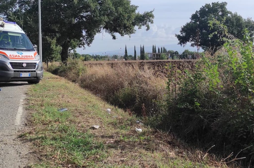 foto incidente Via Larga a Marsciano