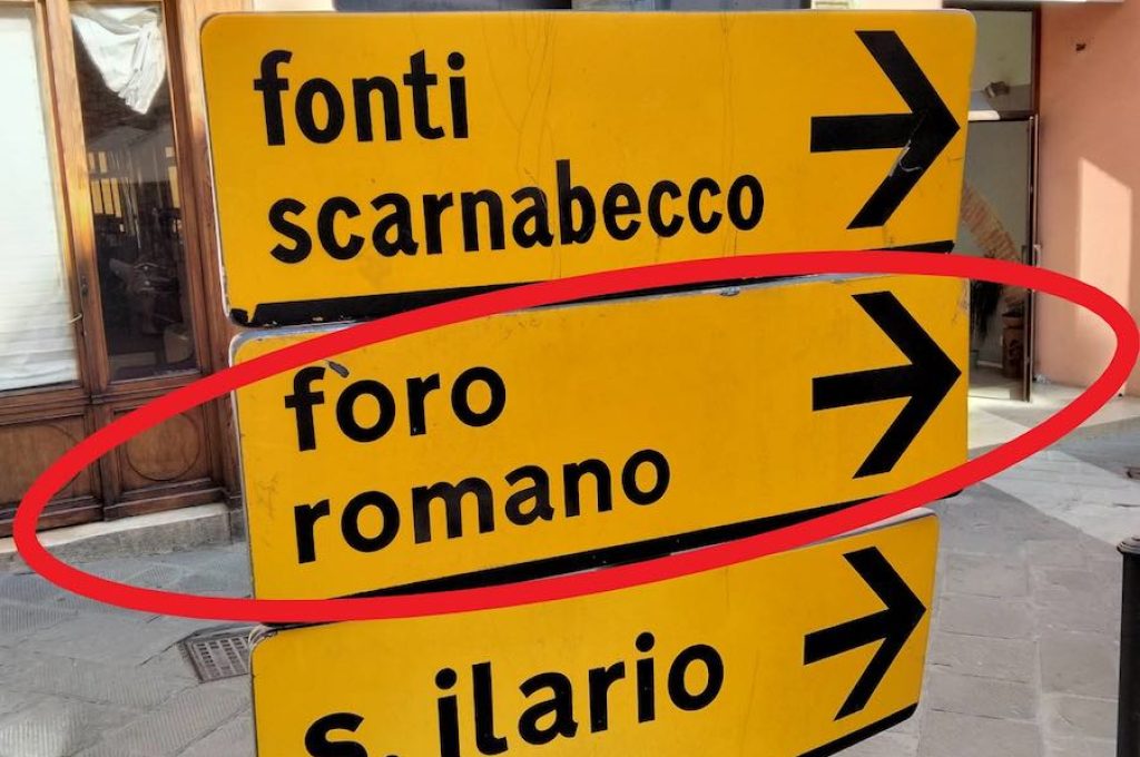 segnaletica foro romano